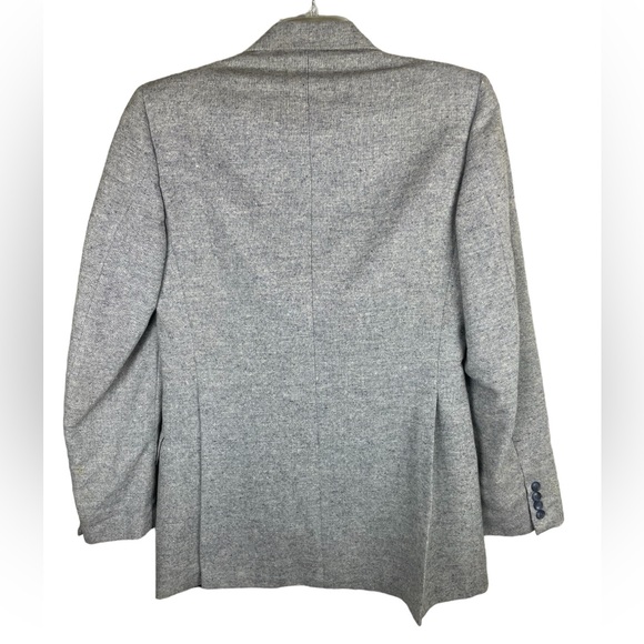 Vintage Profile Oversized Wool Blend Blue Whir Jacket One Size - Picture 2 of 9